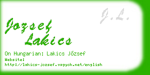 jozsef lakics business card
